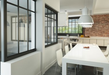 Muhteşem entegre mutfak