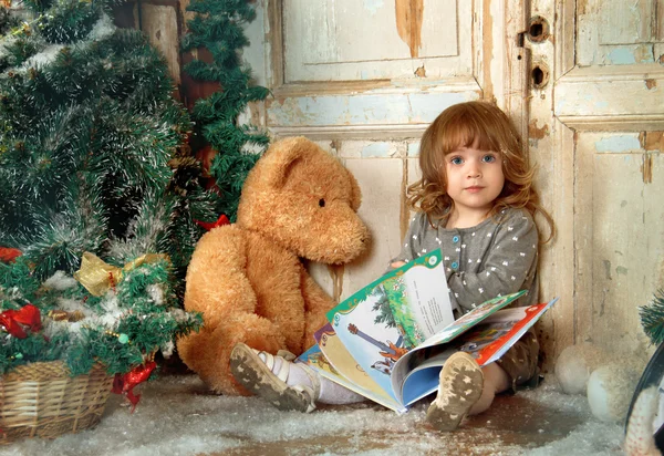 Christmas tale for taddy bears — Stock Photo, Image