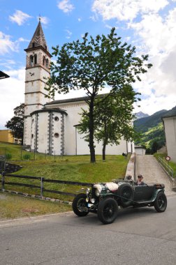 Bir İngiliz yarış yeşil Bentley 3 Litre