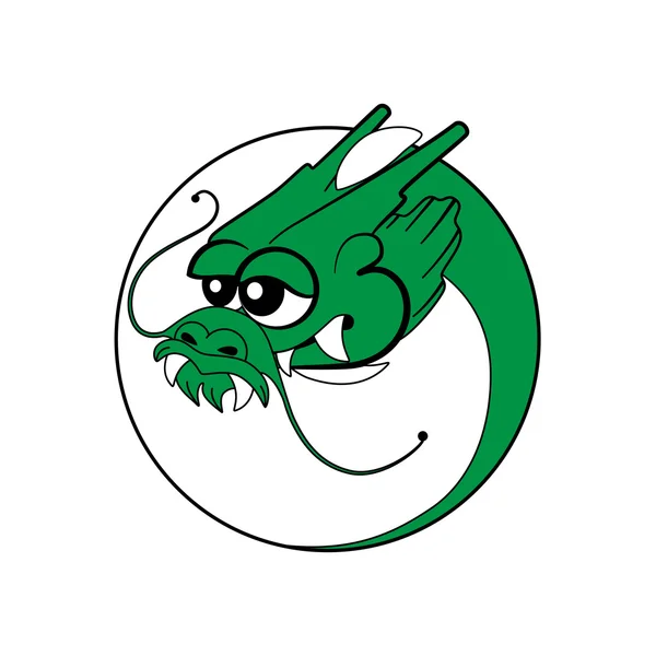 Dragón logo vector — Archivo Imágenes Vectoriales