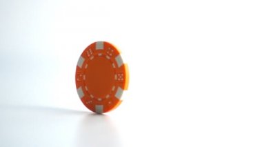 Ağır çekimde dönüm Orange Poker chip