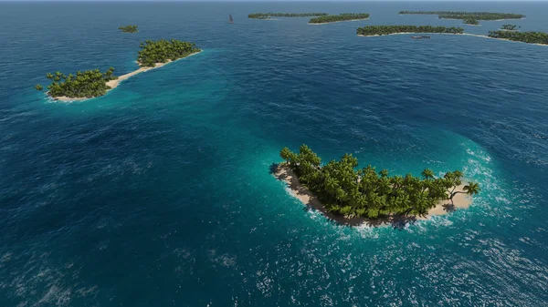 Vista aérea das ilhas tropicais — Fotografia de Stock