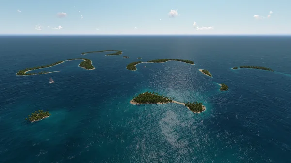 Les îles tropicales dans l'océan — Photo