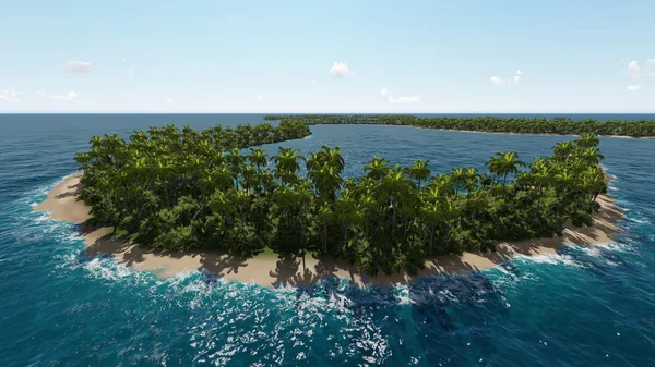 Paisagem de ilha tropical praia — Fotografia de Stock