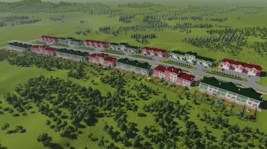 Yukarıdaki güzel küçük bir yeşil köy.