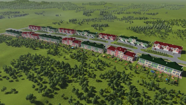 Yukarıdaki güzel küçük bir yeşil köy.