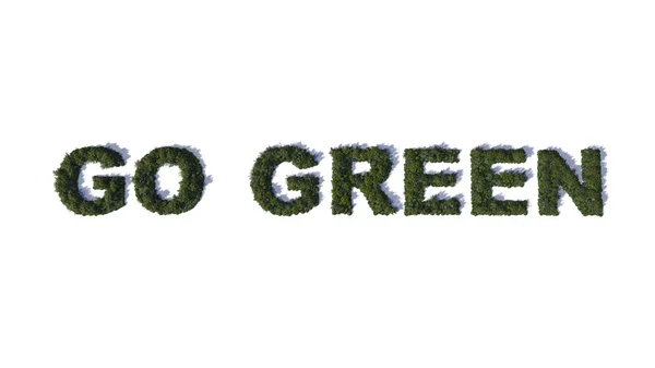 Go Verde feito de árvores verdes — Fotografia de Stock