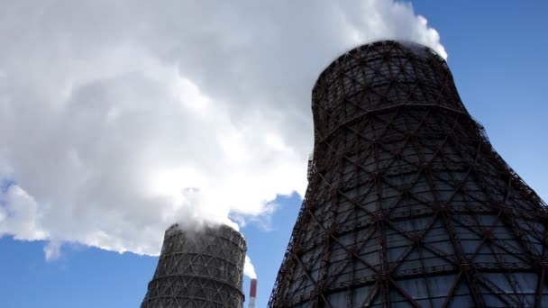 Centrais eléctricas de combustão de carvão — Vídeo de Stock