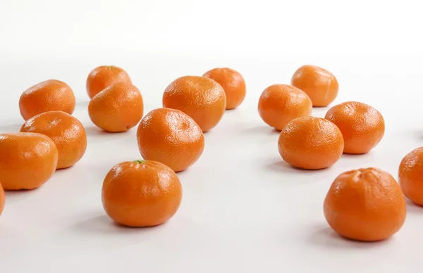 Tangerines on white background — Stock Photo, Image