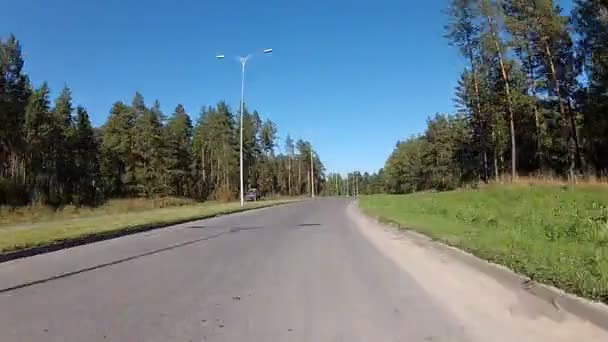 Driving shot on an empty road in Altai Republic, Russia. — Stock Video