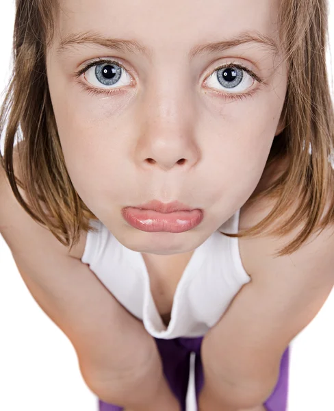 Roztomilé dítě s smutný obličej — Stock fotografie