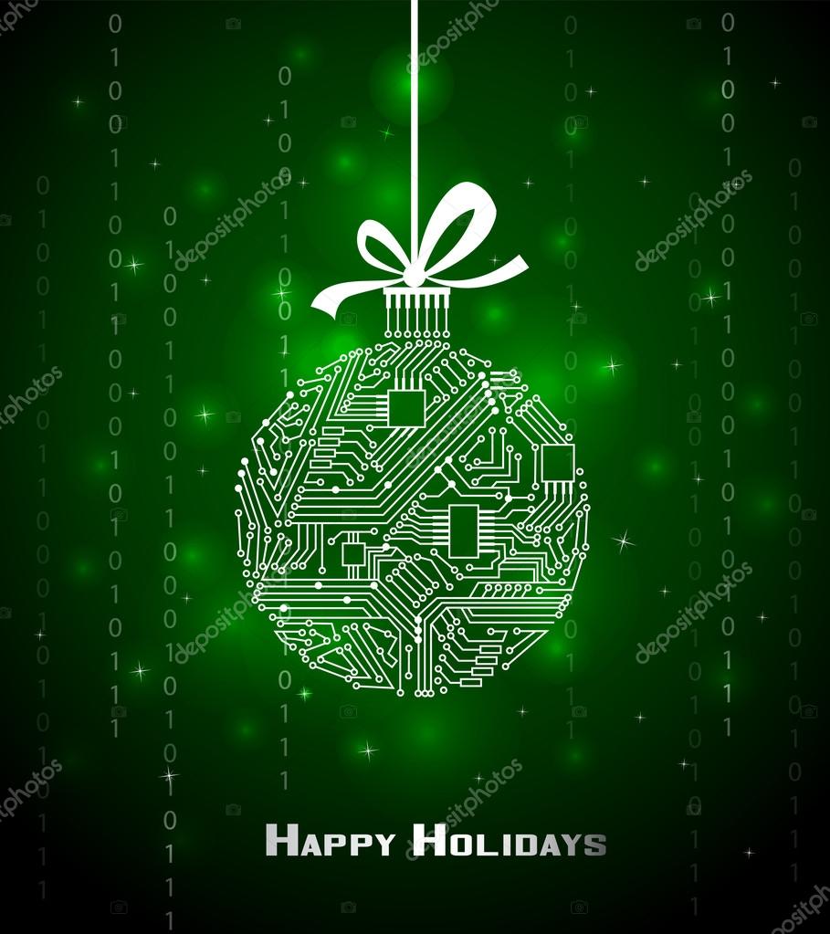 Hitech Christmas background — Stock Vector © azzzya 60449105