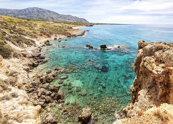 Caleta Makrygialos en creta — Foto de Stock