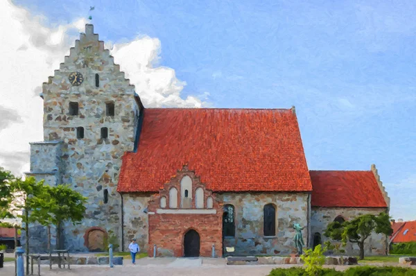 Simrishamn Church Painting — Stock Photo, Image