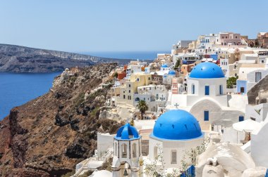 Santorini Oia kilise Cityscape