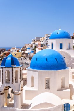 Santorini Oia Kilisesi yakın çekim