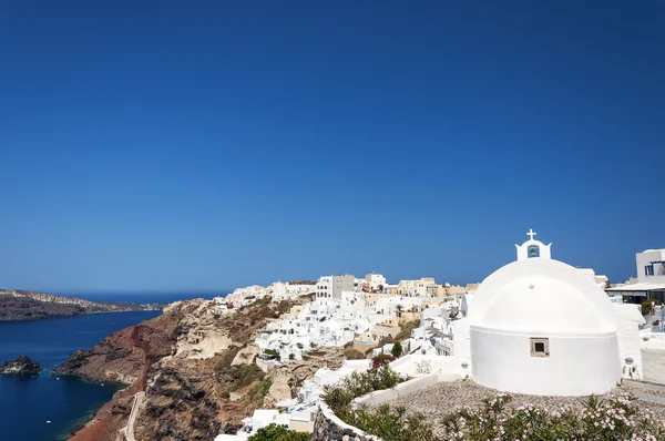 Miejscowości oia Santorini — Zdjęcie stockowe