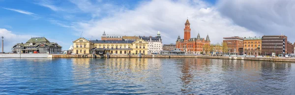 Helsingborg Porto Panorâmico — Fotografia de Stock