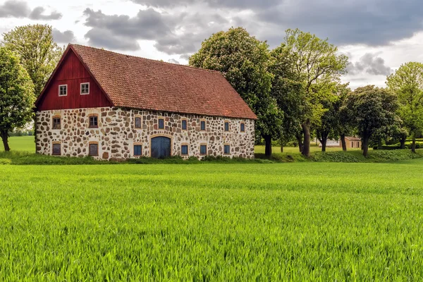 Kő barn, Svédország — Stock Fotó