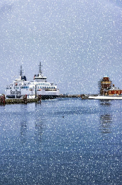 Scandlines veerboten Helsingborg Winter — Stockfoto