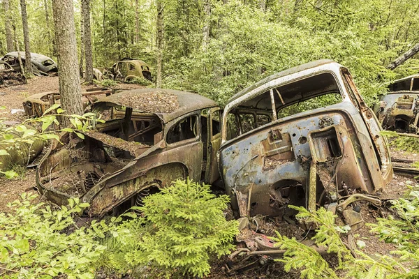 Basura de coches en Suecia . — Foto de Stock