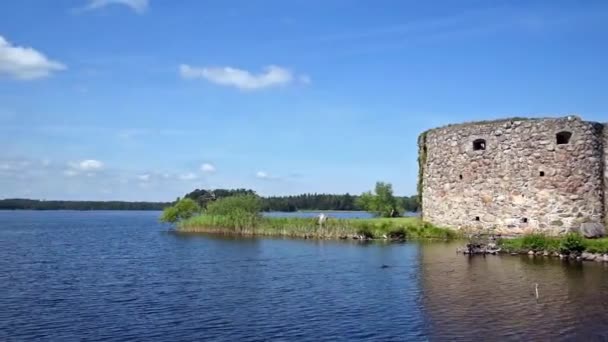 Castello e lago di Kronoberg — Video Stock