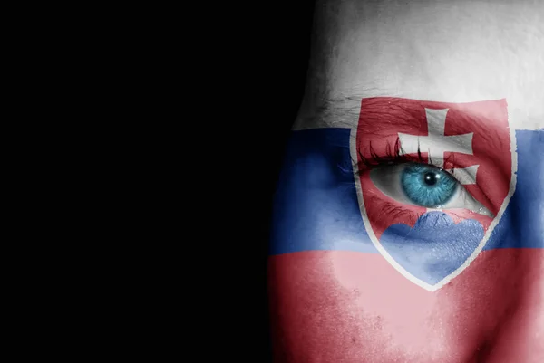 Supporter of Slovakia — Stock Photo, Image