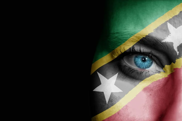 Unterstützer von Kitts und Nevis — Stockfoto