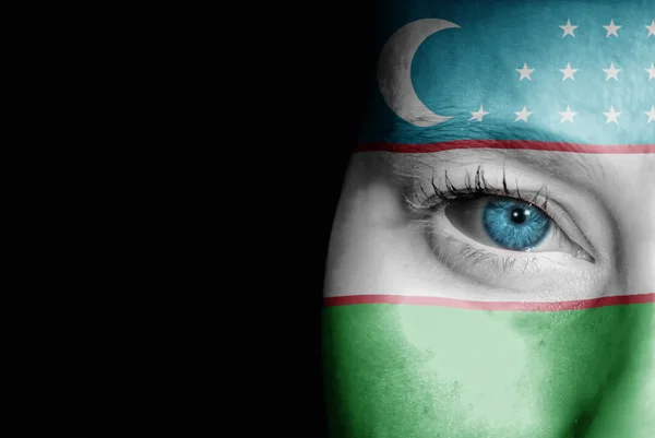 Supporter of Uzbekistan — Stock Photo, Image