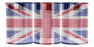 İngiltere bayrağı teneke kutular