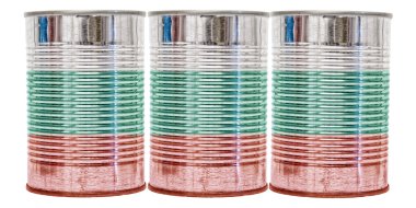 Bulgaristan bayrağı teneke kutular