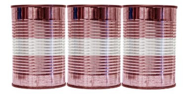 Letonya bayrağı teneke kutular