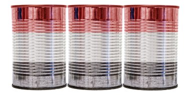 Yemen bayrağı teneke kutular