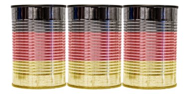 Almanya bayrağı teneke kutular