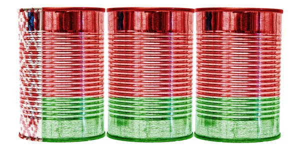 Tin Cans Flag of Belarus — Stock Photo, Image