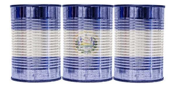 Bandeira das latas de El Salvador — Fotografia de Stock