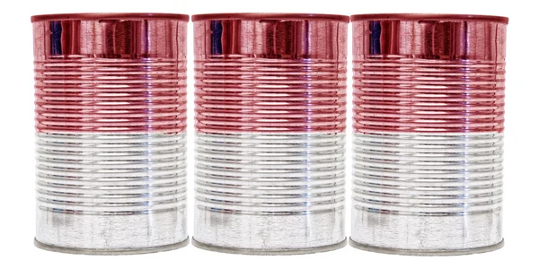 Endonezya bayrağı teneke kutular