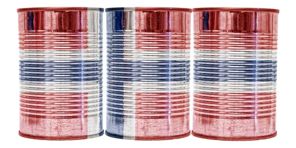 Tin Cans Flag of Norway — Stock Photo, Image