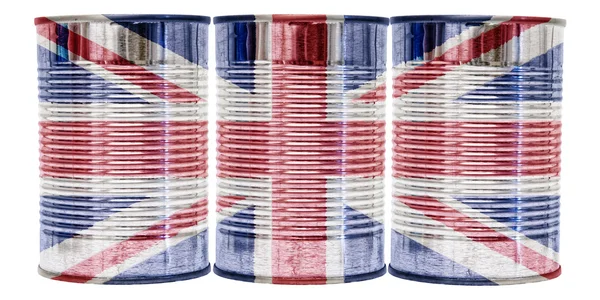 Latas Bandera del Reino Unido —  Fotos de Stock