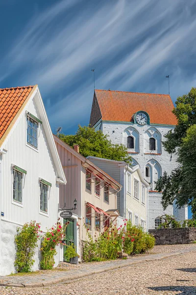 Ronneby Švédsko 2020 Kostel Kříže Nejpřednější Středověkou Budovou Blekinge — Stock fotografie