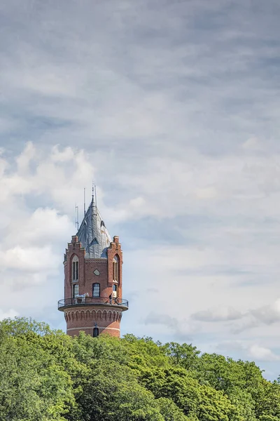 ロンビー スウェーデン 2020年8月1日 観光客のための展望台となっている町の華やかな水の塔 — ストック写真
