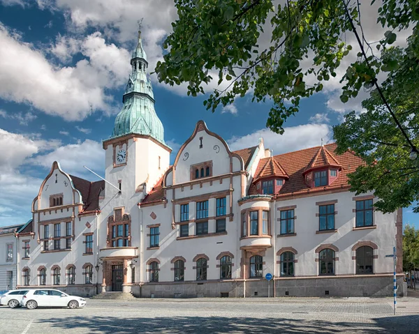 Karlshamn Svédország August 2020 Városháza 1899 Től 1900 Épült Épületet — Stock Fotó