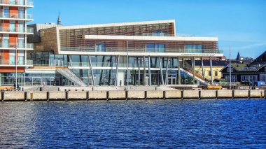 HELSİNGBORG, SWEDEN - 08 Mart 2021: Liman yakınlarındaki Seau Konferans Merkezi ve Oteli.