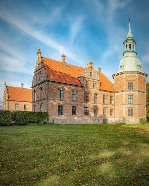 KRISTIANSTAD, SWEDEN - 13 Ekim 2018 Kristianstad dünyevi Karsholm Kalesi.