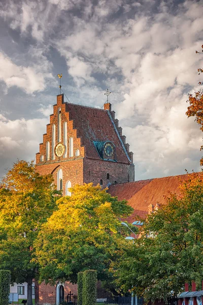 Solvesborg Švédsko Října 2018 Kostel Mikuláše Městě — Stock fotografie