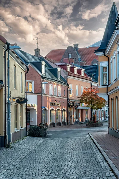 Solvesborg Suède Octobre 2018 Une Scène Rue Typique Ville Côtière — Photo