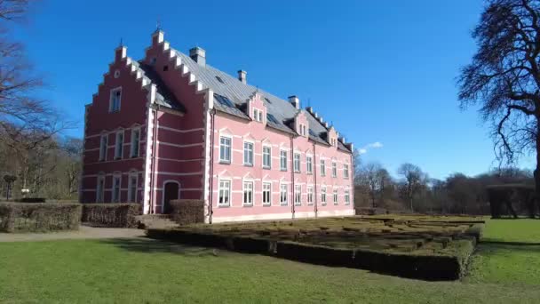 赫尔辛堡帕斯霍城堡的运动失误 这座城堡建于1670年代后期 于1873年修复 — 图库视频影像