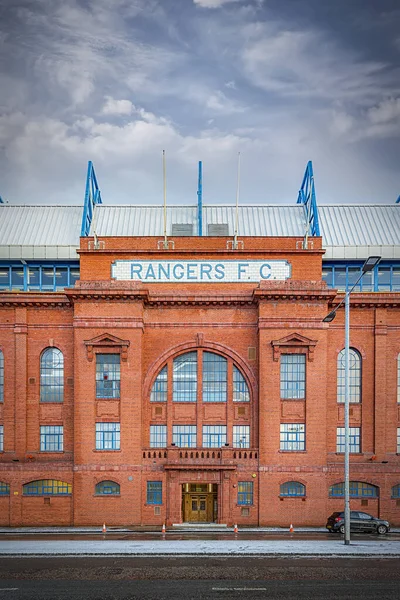 Glasgow Scotland Januari 2018 Zicht Het Wereldberoemde Ibrox Stadion Waar — Stockfoto