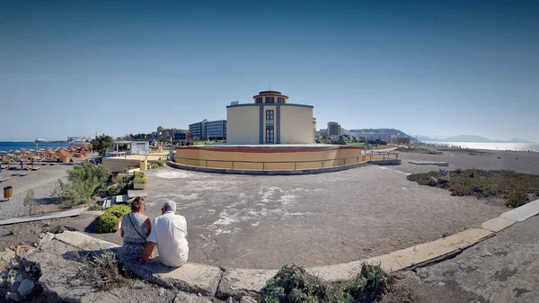 Adanın Kuzey Ucundaki Rodos Akvaryumunun Panoramik Görüntüsü Samsung Galaksisi Ile — Stok fotoğraf