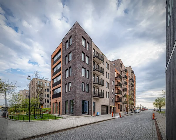 Helsingborg Svédország May 2021 Luxus Apartman Épületek Vízparton Helsingborg Svédország — Stock Fotó